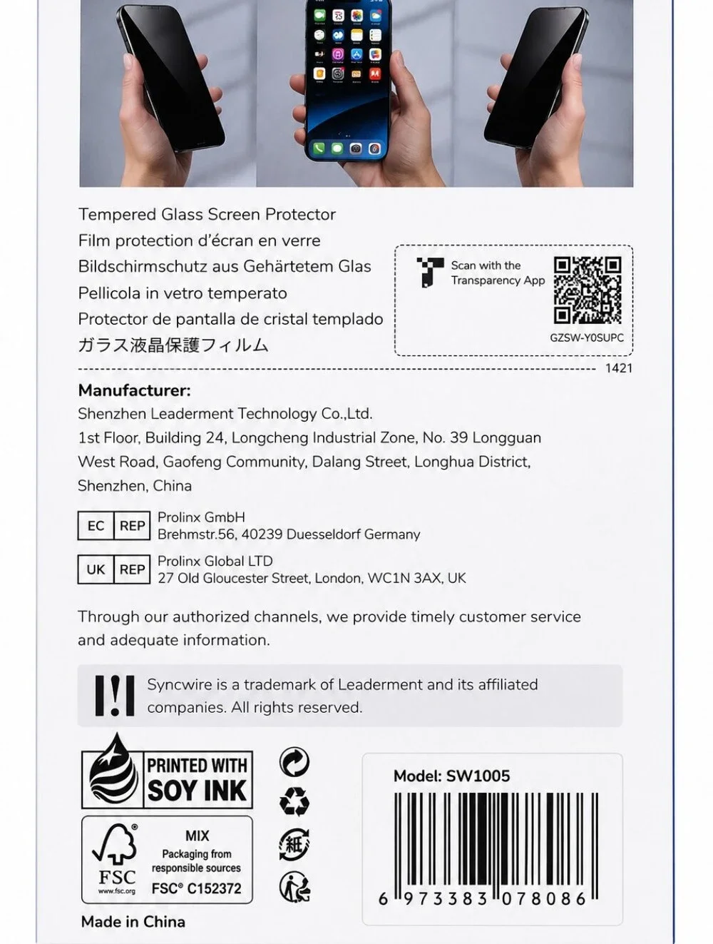 NEW SYNCWIRE Privacy Screen Protectors for iPhone 14 Pro Max 6.7